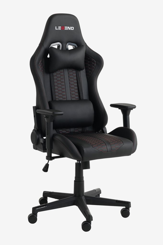 Scaun gaming NIBE negru/roșu