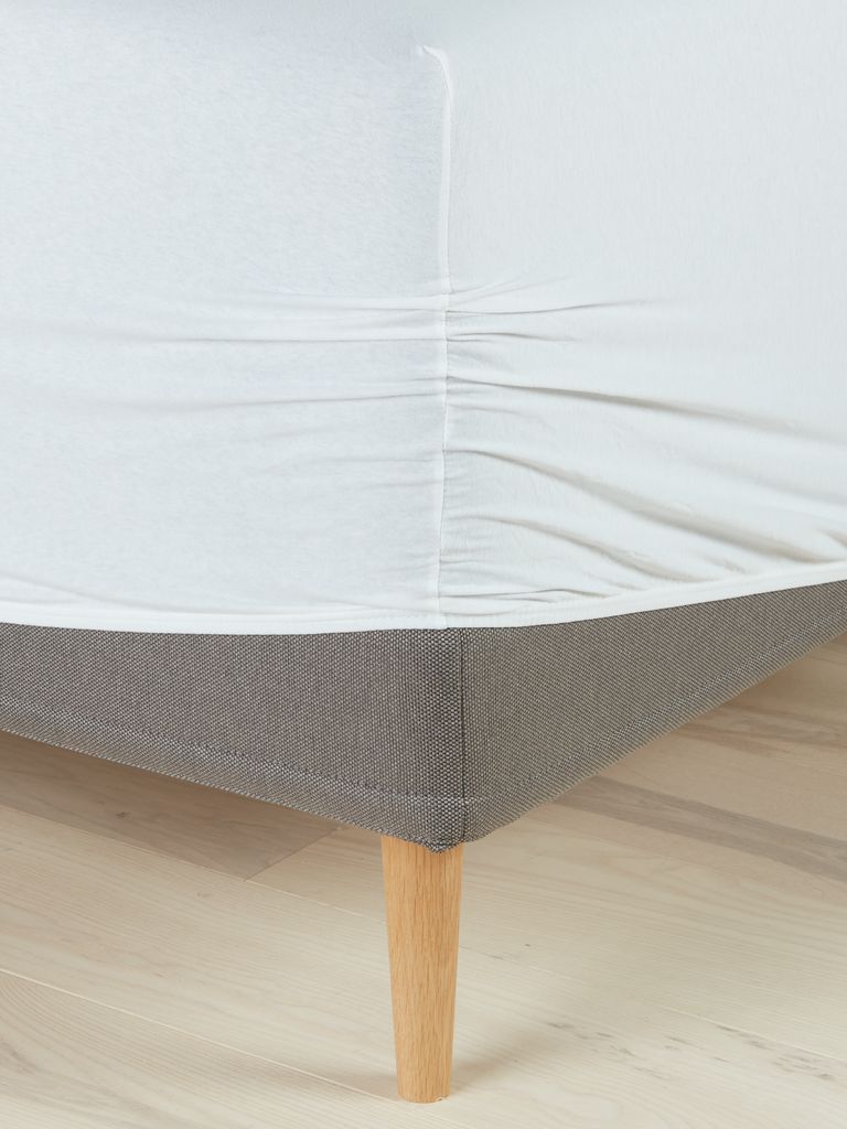 Cearșaf tricot JETTE 90x200x35 alb