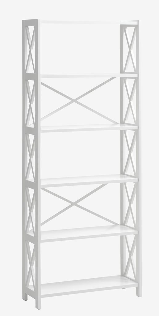 Etajera ALMIND 6 rafturi 80x30x196 cm alb