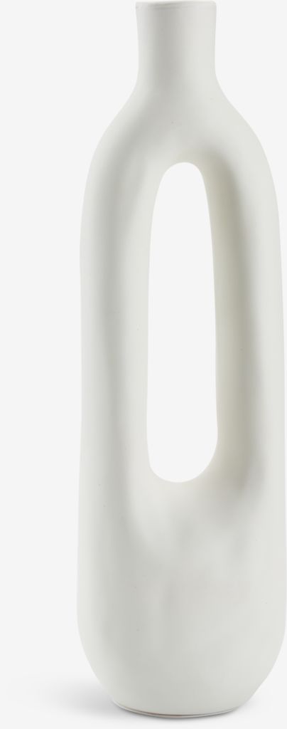 Vază INGEMAR 10x8x34cm albă