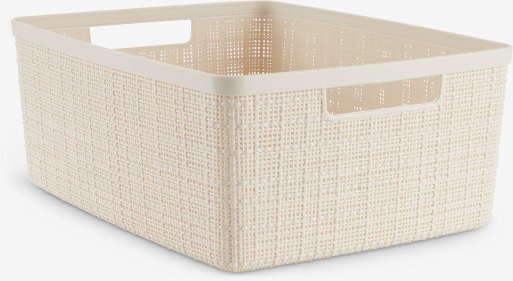 Корзина JUTE 12л кремовый пластик