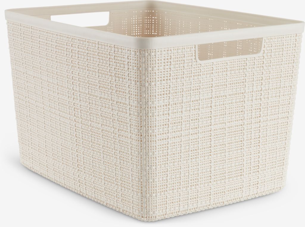 Корзина JUTE 20л кремовый пластик