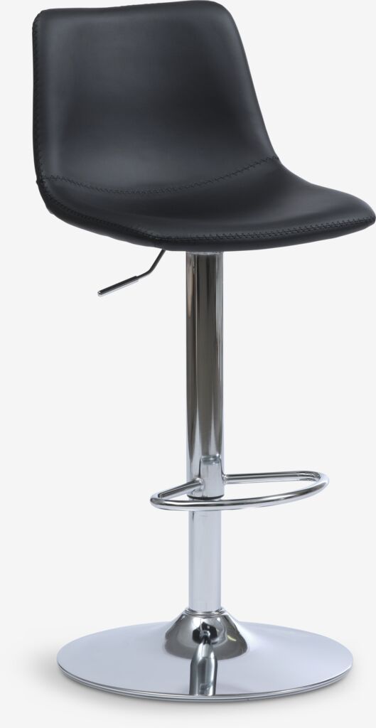 Scaun bar BROAGER negru/crom
