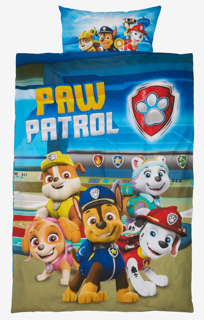 Lenjerie pat PAW PATROL 140x200 albastră