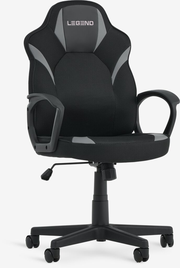 Scaun gaming RANDRUP imitație piele negru