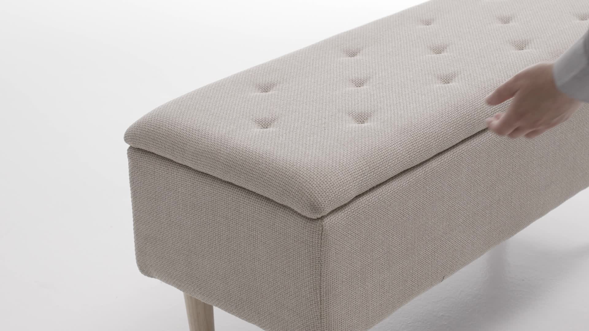 Скамья BADSTED с местом для хранения беж