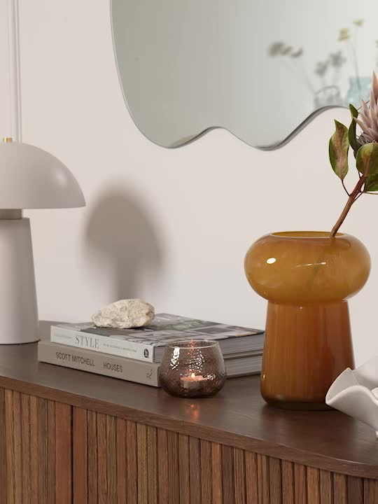 Подсвечник ALLAN Ø10x8см коричневый