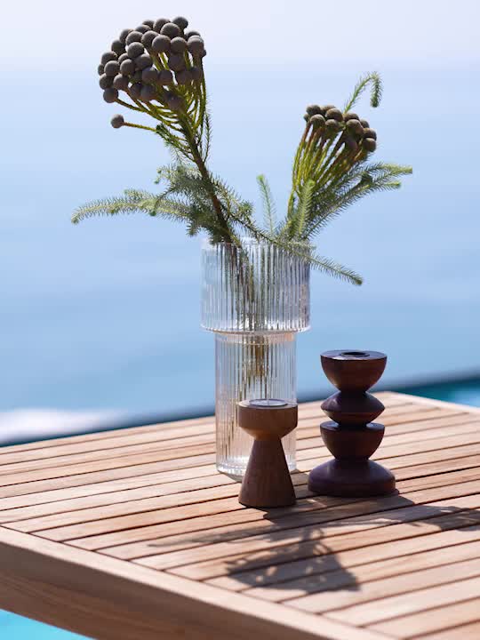 Vază RUNE Ø12x25cm sticlă