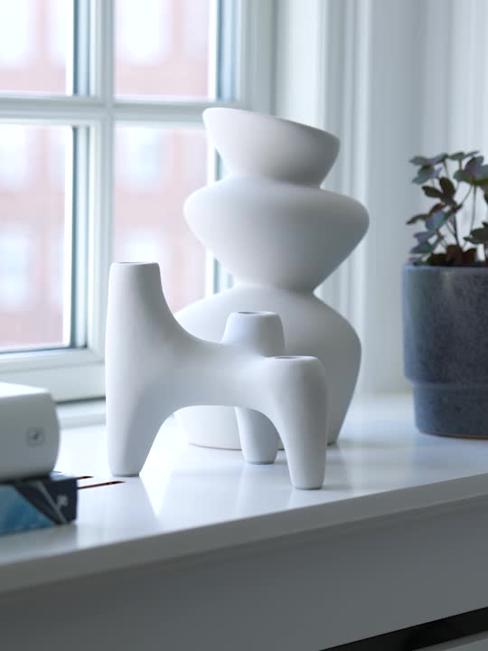 Sfeșnic VIGNIR 13x16x15cm crem