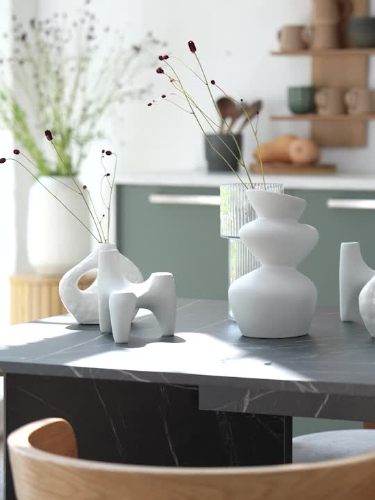 Ваза SIGFRED 16x7x14см белый