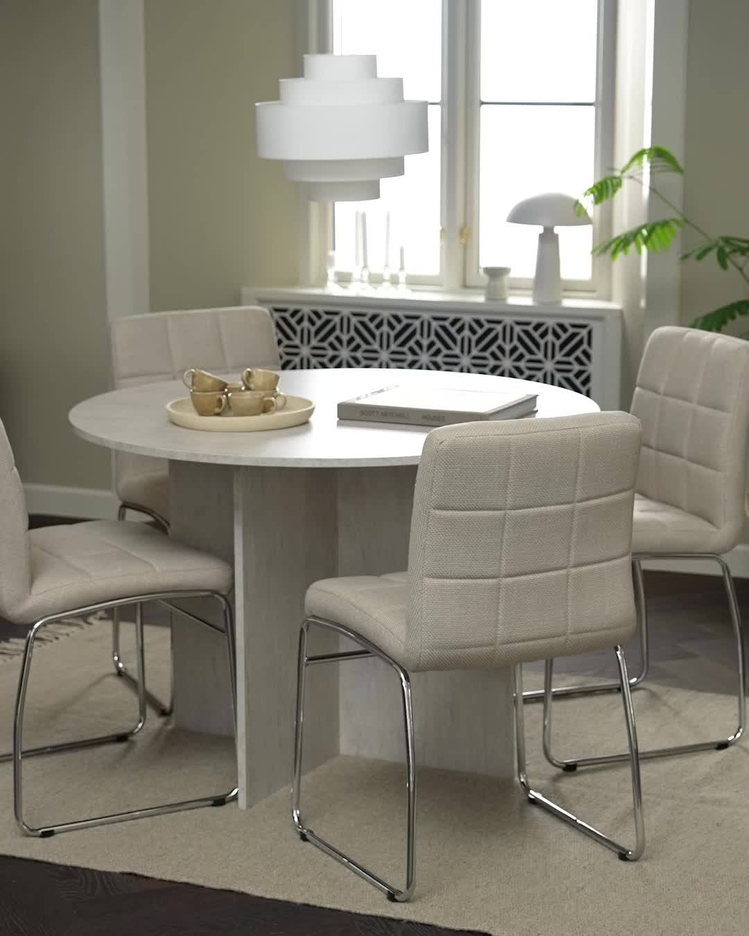 Scaun HAMMEL bej/crom