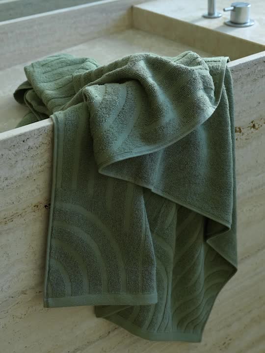 Prosop baie IDALA 50x90 verde