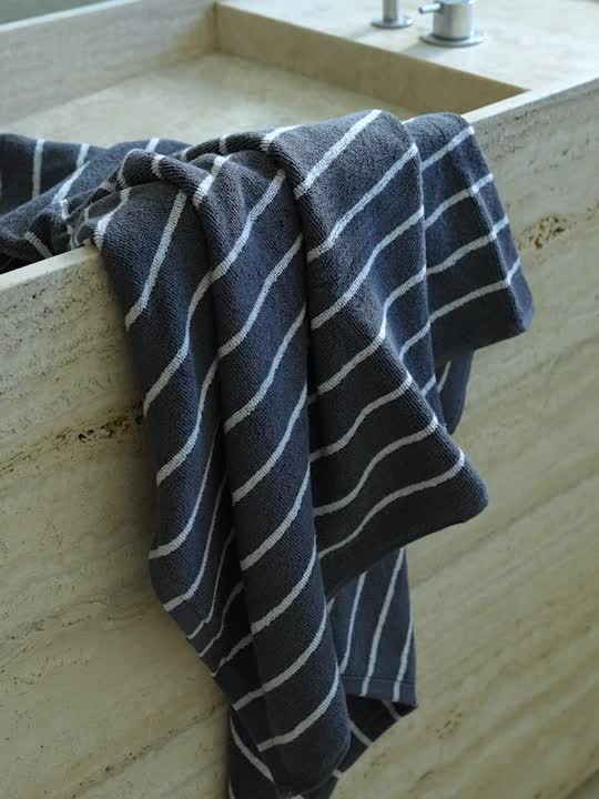 Prosop baie BREDBYN 70x140cm gri închis