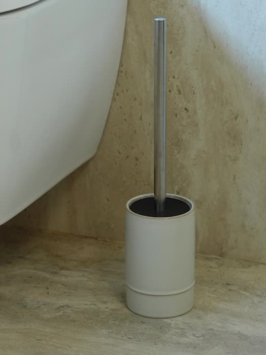 Perie WC SMEDBY gri deschis