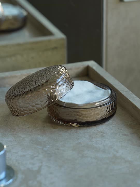 Borcan GENEVAD Ø10x6cm sticlă maro