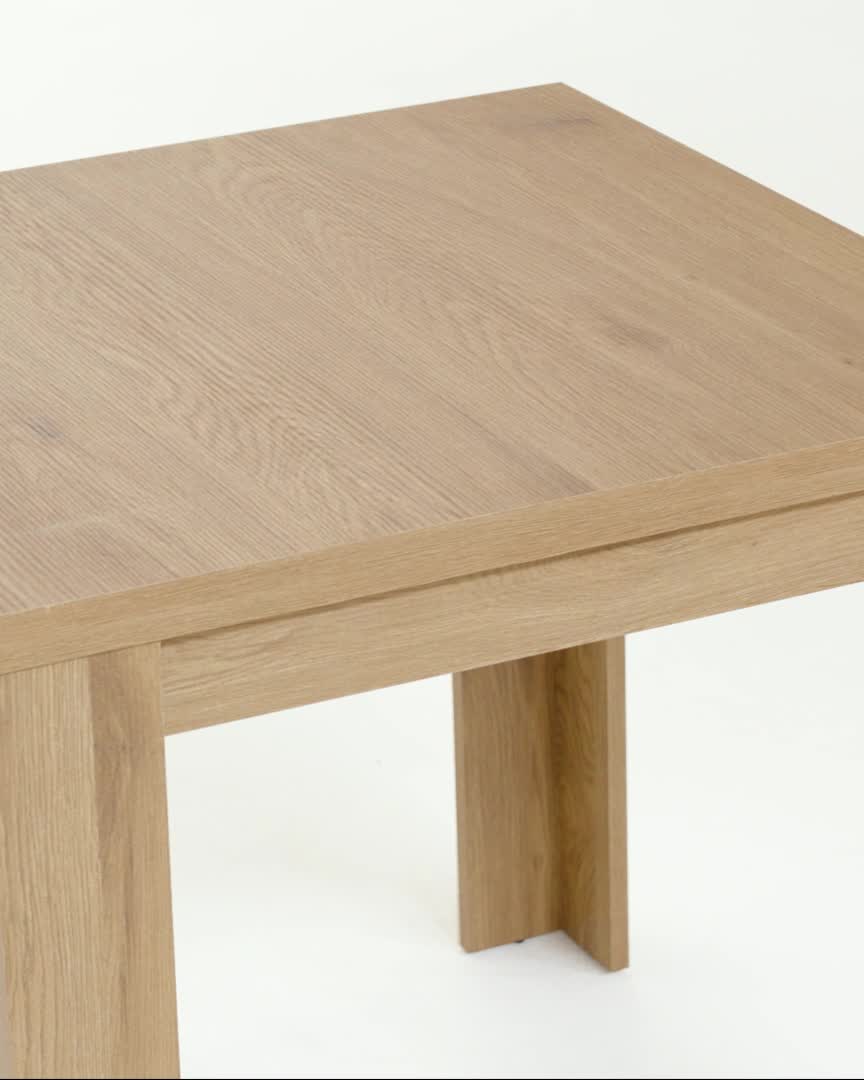 Обеденный стол JUNGEN 80x80/160 дуб