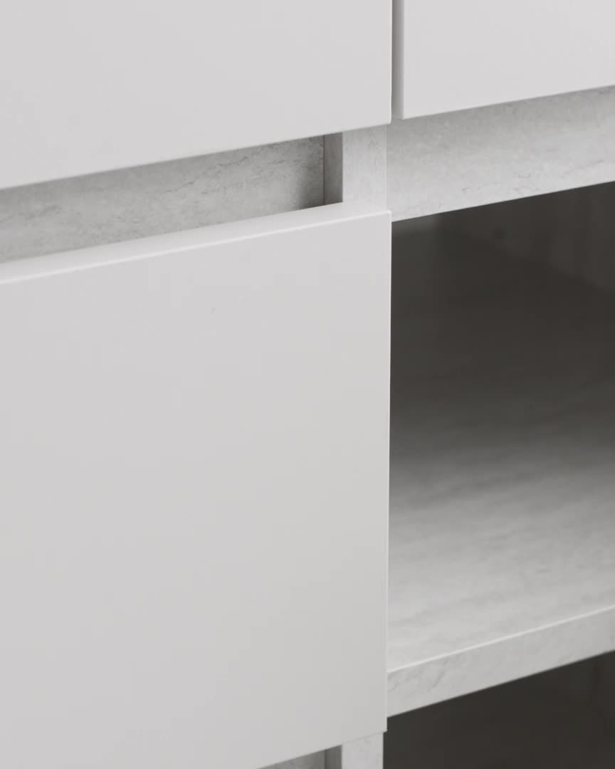 Шкаф BILLUND 119x193 4 двери 2 ящика травертин/бежевый