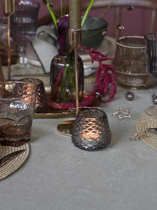 Подсвечник GUDMAN Ø7x7см серый