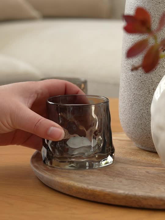 Подсвечник GUDMAN Ø7x7см серый