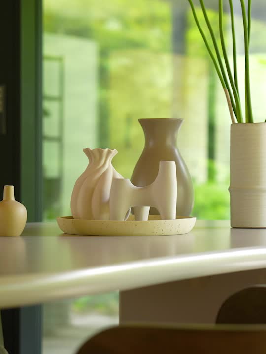 Vază GUNNI Ø14x18cm albă