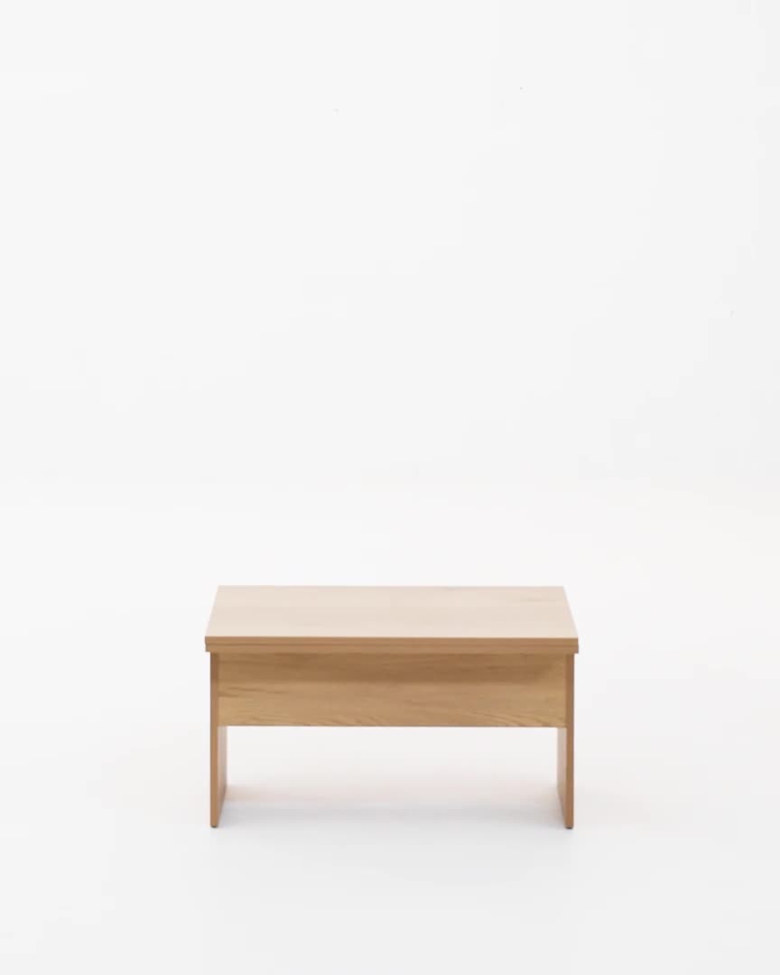 Măsuță cafea VARDE 80/120 blat reglabil stejar auriu