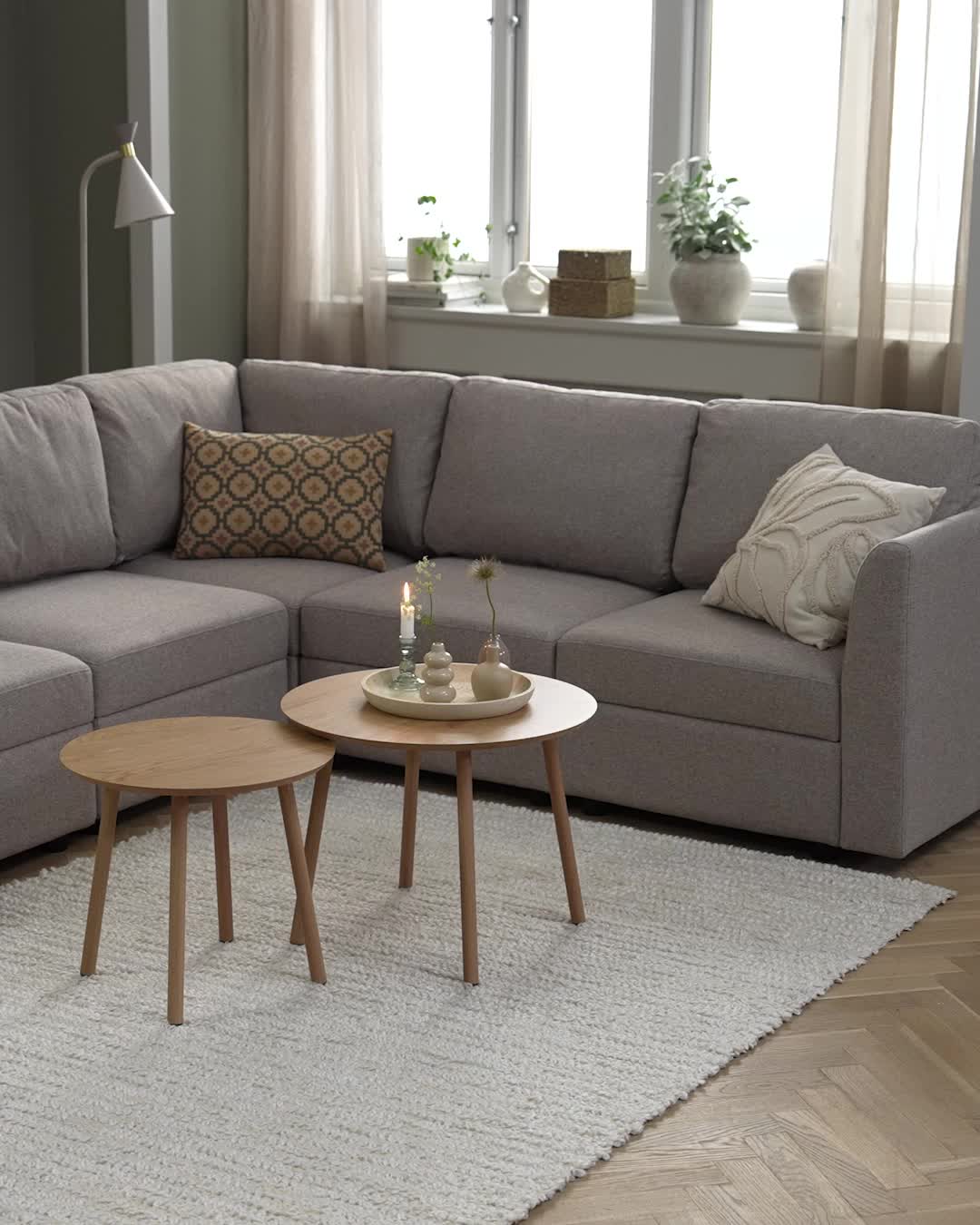 Modul canapea OKSBY braț/spătar nisipiu