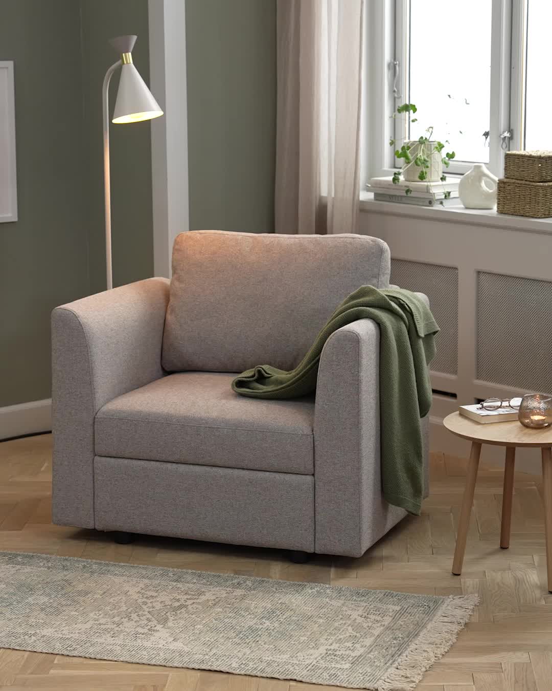 Modul canapea OKSBY depozitare nisipiu