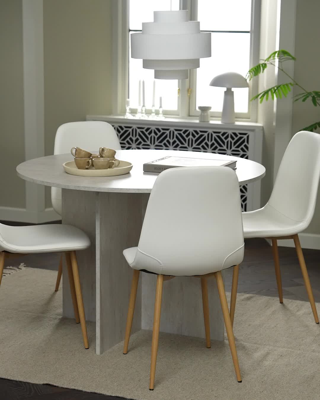 Стул JONSTRUP белый/дуб