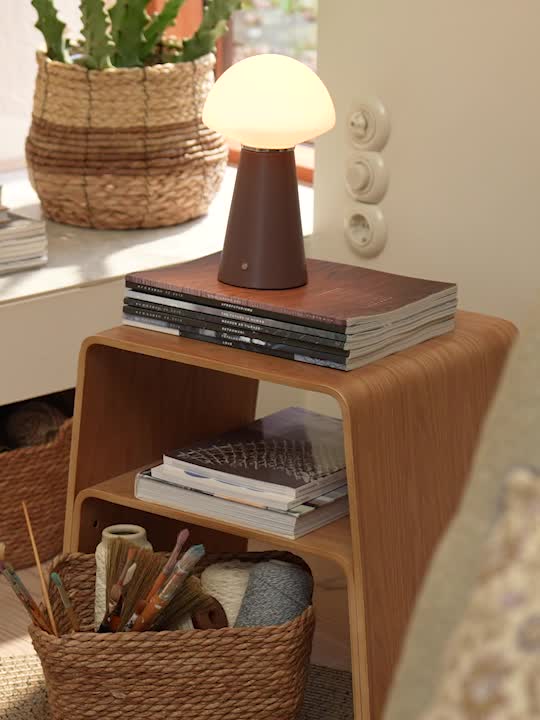 Lampă cu baterie LEIF Ø15x25cm